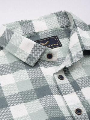 Men Comfort Slim Fit Checked Casual Shirt | 100% Cotton Fabric