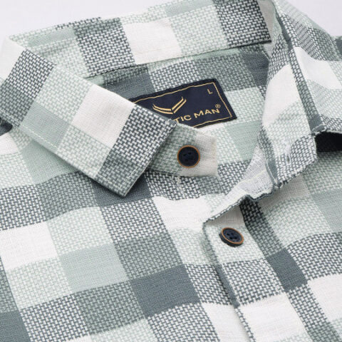 Men Comfort Slim Fit Checked Casual Shirt | 100% Cotton Fabric