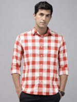 U.S. Polo Assn. Pure Cotton Checked Seersucker Tailored Fit Casual Shirt (Pack of 4)