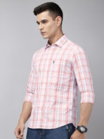 U.S. Polo Assn. Pure Cotton Checked Seersucker Tailored Fit Casual Shirt (Pack of 4)