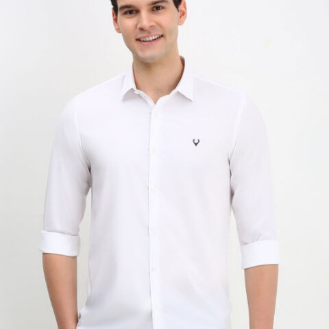 Allen Solly Men Solid Slim Fit Casual Shirt