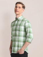 U.S. Polo Assn. Pure Cotton Checked Seersucker Tailored Fit Casual Shirt (Pack of 4)