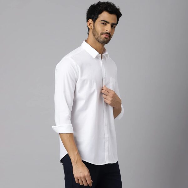WHITE Routine Full Sleeves Formal Shirt with Regular Collar Shirt | 100% Cotton Fabric (Pack Of 3)