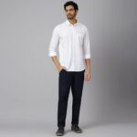 WHITE Routine Full Sleeves Formal Shirt with Regular Collar Shirt | 100% Cotton Fabric (Pack Of 3)
