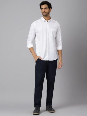 WHITE Routine Full Sleeves Formal Shirt with Regular Collar Shirt | 100% Cotton Fabric (Pack Of 3)