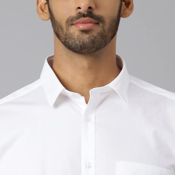 WHITE Routine Full Sleeves Formal Shirt with Regular Collar Shirt | 100% Cotton Fabric (Pack Of 3)