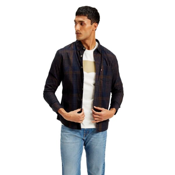 Levi's Men's Check Slim Fit Shirt (Pack Of 3)